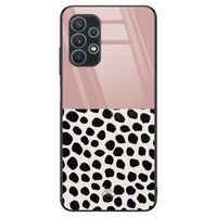 Samsung Galaxy A32 5G glazen hardcase - Pink dots Samsung Galaxy A32 5G glazen hardcase - Pink dots