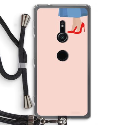 High heels: Sony Xperia XZ2 Transparant Hoesje met koord