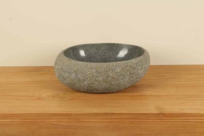 Aufsatzwaschbecken aus Flussstein RM030307, 42x33x15 cm