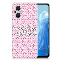 OPPO Reno8 Lite Silicone-hoesje Flowers Pink DTMP - thumbnail