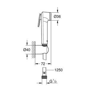 Grohe Tempesta Doucheset Met F 30 Trigger Handdouche+slang 125cm. Wit