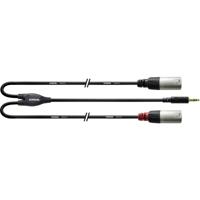 Cordial CFY 1,5 WMM-LONG Audio Adapterkabel [1x Jackplug male 3,5 mm - 2x XLR-stekker] 1.50 m Zwart - thumbnail