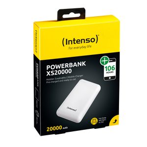 Intenso XS20000 Powerbank Zusatzakku LiPo 20000 mAh 7313552 Lithium-Polymeer (LiPo) Wit