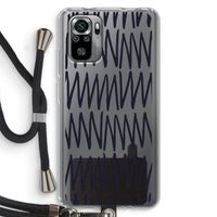 Marrakech Zigzag: Xiaomi Redmi Note 10S Transparant Hoesje met koord Marrakech Zigzag: Xiaomi Redmi Note 10S Transparant Hoesje met koord