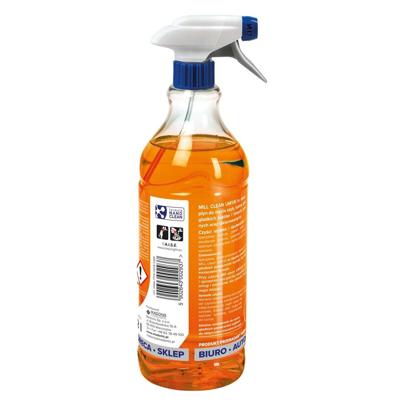 Mill Clean Wash vloeistof voor het reinigen van ramen, glas, spiegels, tegels met sinaasappelgeur 1.22 L