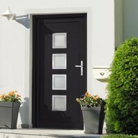 Voordeur 98x190 cm PVC antracietkleurig