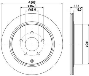 Remschijf Gecoat 54493PRO 8DD355118811
