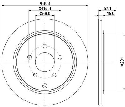 Remschijf Gecoat 54493PRO 8DD355118811