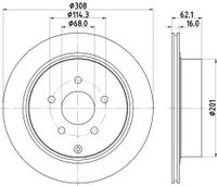 Remschijf Gecoat 54493PRO 8DD355118811