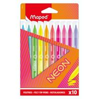 Viltstift maped neon set 10 kleuren