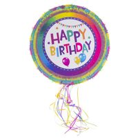 Pinata van papier - Happy Birthday thema - 50 x 50 cm - Feestartikelen verjaardag