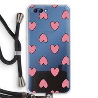 Ondersteboven verliefd: Honor 10 Transparant Hoesje met koord