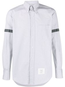 Thom Browne chemise en coton à brassards contrastants - Gris