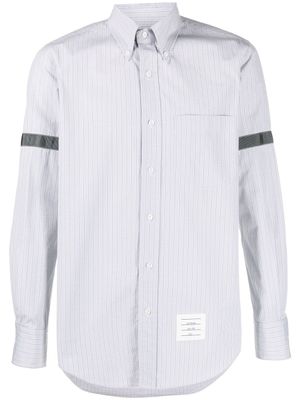 Thom Browne chemise en coton à brassards contrastants - Gris