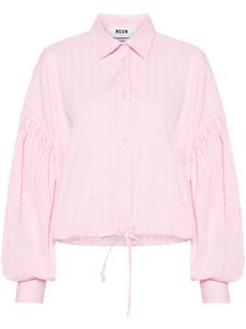 MSGM chemise à lien de resserrage - Rose