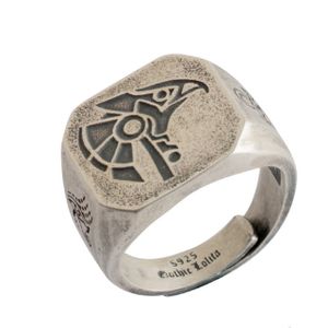 Verstelbare 925 zilveren Horus ring - Sieraden - Spiritueelboek.nl