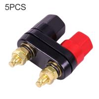 5 stuks auto dubbele terminals rood zwart zeshoek connector versterker Terminal Speaker Plug aansluiting