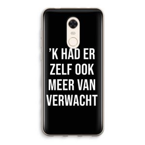 Meer verwacht - Zwart: Xiaomi Redmi 5 Transparant Hoesje