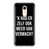 Meer verwacht - Zwart: Xiaomi Redmi 5 Transparant Hoesje