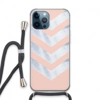 Marmeren pijlen: iPhone 13 Pro Max Transparant Hoesje met koord Marmeren pijlen: iPhone 13 Pro Max Transparant Hoesje met koord