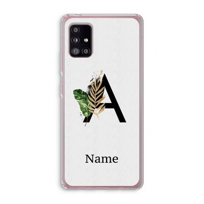 Charcoal Flora: Samsung Galaxy A51 5G Transparant Hoesje