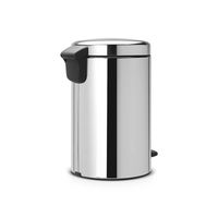 Brabantia newIcon pedaalemmer 12 liter met kunststof binnenemmer - Brilliant Steel - thumbnail