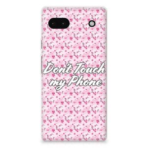 Google Pixel 6A Silicone-hoesje Flowers Pink DTMP