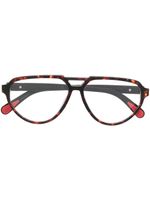 Moncler Eyewear lunettes de soleil pilote à effet écailles de tortue - Marron
