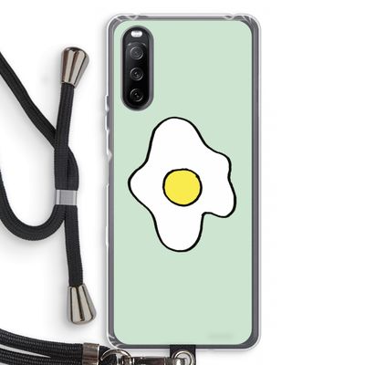 Spiegelei: Sony Sony Xperia 10 III Transparant Hoesje met koord