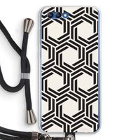Geometrisch patroon: Honor 10 Transparant Hoesje met koord