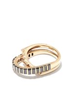 LUIS MORAIS bague Elliptical en or 14 ct à diamant noir
