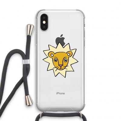 Kleine leeuw: iPhone XS Transparant Hoesje met koord
