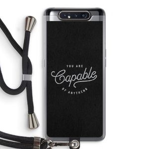 Capable: Samsung Galaxy A80 Transparant Hoesje met koord