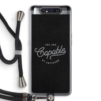 Capable: Samsung Galaxy A80 Transparant Hoesje met koord