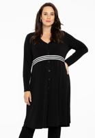 Yoek Cardigan tailleband | Zwart | Maat 46/48