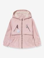 Waterdichte meisjesjas voor het tussenseizoen met fleecevoering MATALGEA MINI A TURE roze (poederkleur)