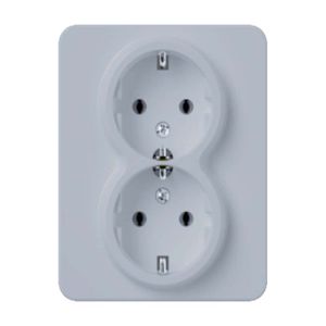 Eslohe schuko stekkerdoos 2-voudig titaan 80SS2KUTI