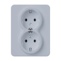 Eslohe schuko stekkerdoos 2-voudig titaan 80SS2KUTI