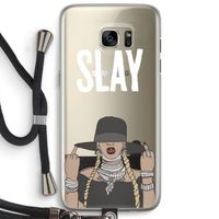Slay All Day: Samsung Galaxy S7 Edge Transparant Hoesje met koord