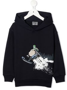 Il Gufo hoodie à imprimé graphique - Bleu