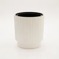 Vita bloempot Mika Cyli 30 wit