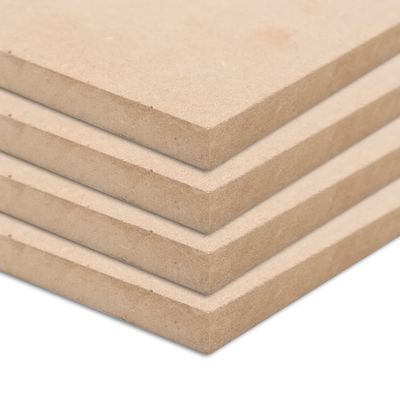 vidaXL MDF platen vierkant 60x60 cm 25 mm 4 st