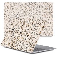 Lunso MacBook Pro 14 inch (2021-2023) cover hoes - case - Leopard Rose Gold