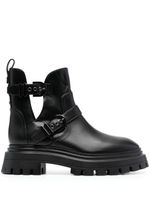 Stuart Weitzman bottines en cuir à boucles - Noir - thumbnail