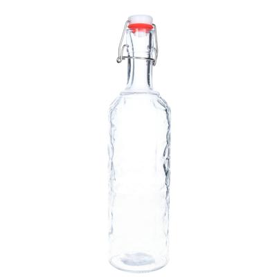 Alessandro Beugelfles/weckfles - gedecoreerd glas - transparant - luchtdicht - 1,1 liter