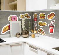 Voedsel stickers voor keuken