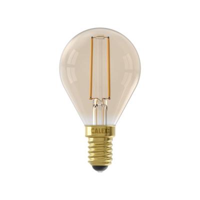 LED volglas Filament Kogellamp 220-240V 3,5W 250lm E14 P45, Goud 2100K Dimbaar - Calex