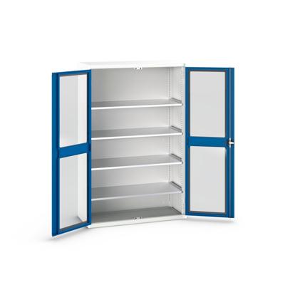 Bott Verso Systeemkast | 1300x550x2000mm | 4 Legborden | 2 Raamdeuren | RAL 5010 - 16926663.11