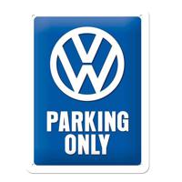 Nostalgic Art - Volkswagen Parking Only - Metalen - wandbord - 15x20cm - VW Parking