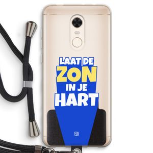 Laat de zon in je hart: Xiaomi Redmi 5 Transparant Hoesje met koord